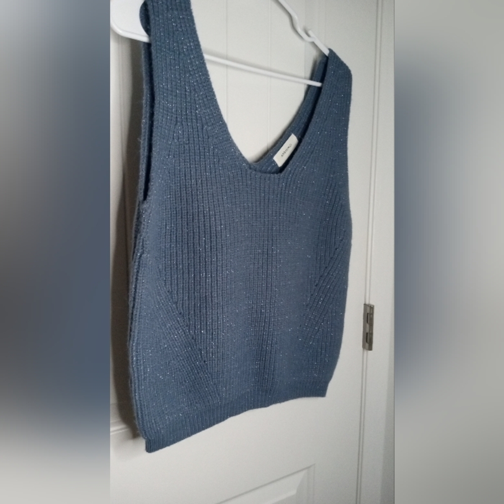 Blue Knit Tank Top